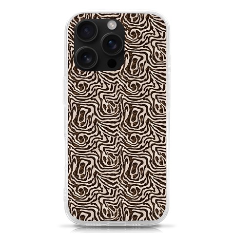 Brown Beige Snake Pattern iPhone 16 Pro TPU UV Print Case from ArtsNow.com Front