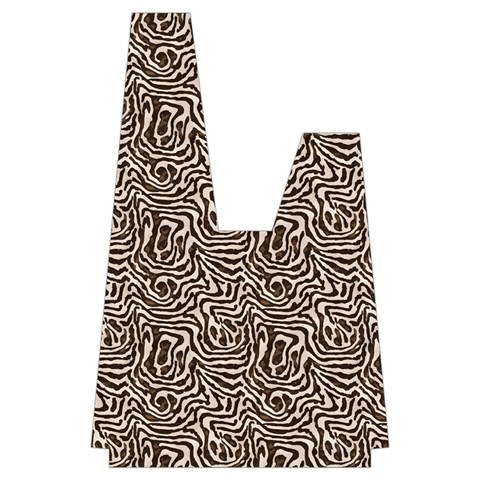 Brown Beige Snake Pattern Japanese Wrist Knot Bag from ArtsNow.com Front