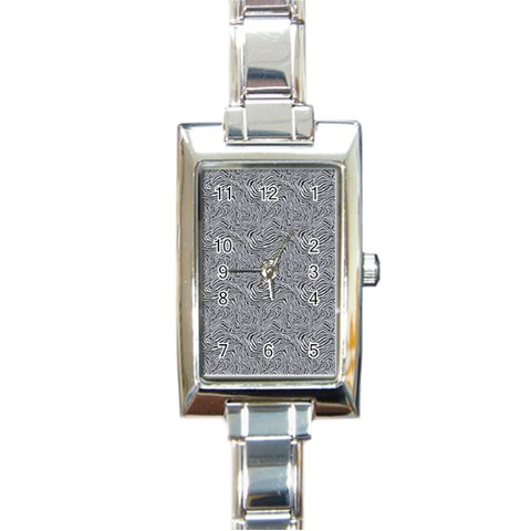 Dark Grey Snake Rectangle Italian Charm Watch from ArtsNow.com Front