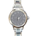Dark Grey Snake Round Italian Charm Watch