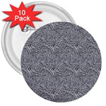 Dark Grey Snake 3  Buttons (10 pack) 