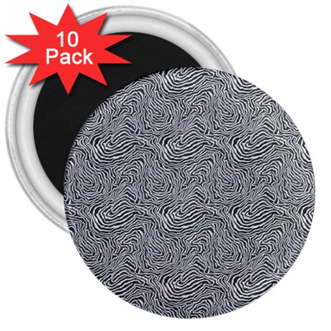 Dark Grey Snake 3  Magnets (10 pack)  from ArtsNow.com Front