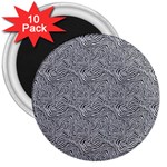 Dark Grey Snake 3  Magnets (10 pack) 