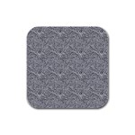 Dark Grey Snake Rubber Square Coaster (4 pack)