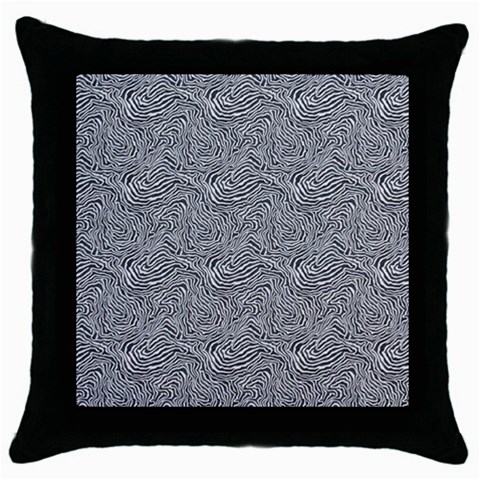 Dark Grey Snake Throw Pillow Case (Black) from ArtsNow.com Front