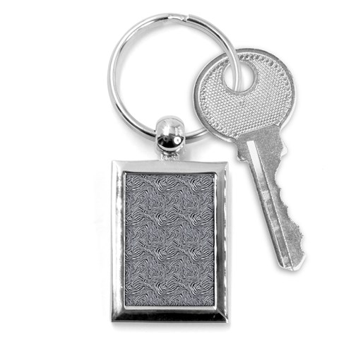 Dark Grey Snake Key Chain (Rectangle) from ArtsNow.com Front