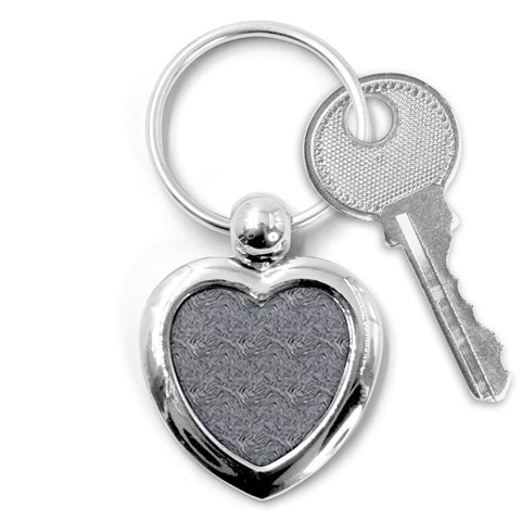 Dark Grey Snake Key Chain (Heart) from ArtsNow.com Front
