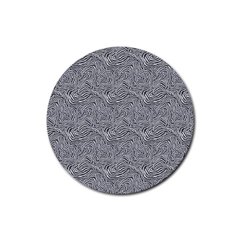 Dark Grey Snake Rubber Round Coaster (4 pack) from ArtsNow.com Front