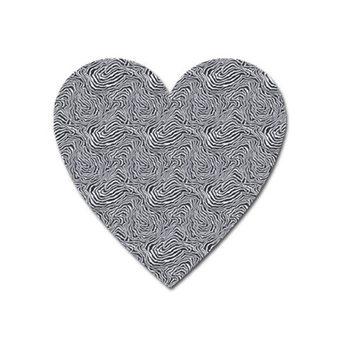 Dark Grey Snake Heart Magnet from ArtsNow.com Front