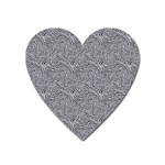 Dark Grey Snake Heart Magnet