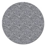 Dark Grey Snake Magnet 5  (Round)