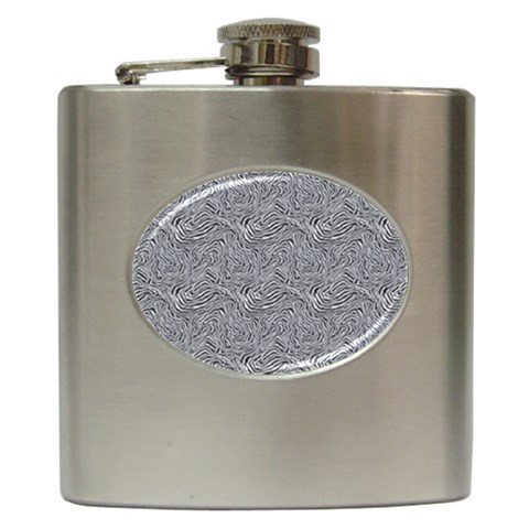 Dark Grey Snake Hip Flask (6 oz) from ArtsNow.com Front