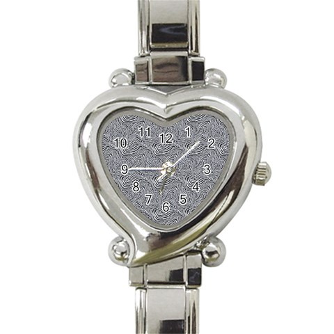 Dark Grey Snake Heart Italian Charm Watch from ArtsNow.com Front