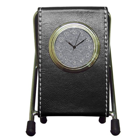 Dark Grey Snake Pen Holder Desk Clock from ArtsNow.com Front