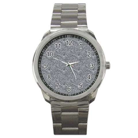 Dark Grey Snake Sport Metal Watch from ArtsNow.com Front