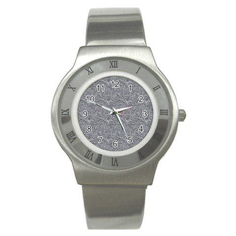 Dark Grey Snake Stainless Steel Watch from ArtsNow.com Front