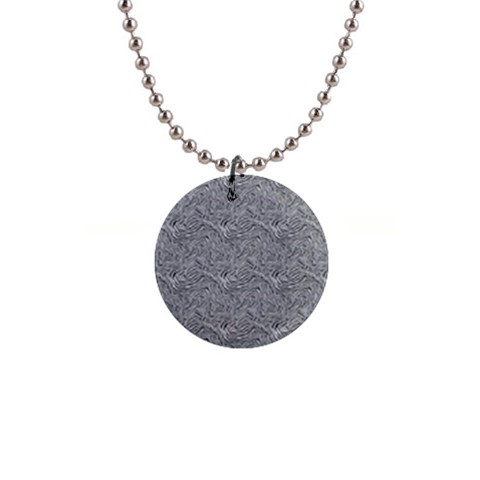 Dark Grey Snake 1  Button Necklace from ArtsNow.com Front