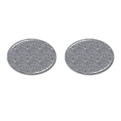 Dark Grey Snake Cufflinks (Oval) from ArtsNow.com Front(Pair)