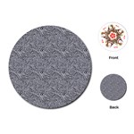 Dark Grey Snake Playing Cards Single Design (Round)