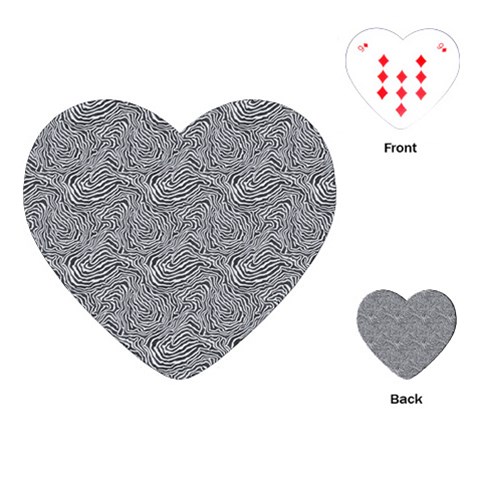 Dark Grey Snake Playing Cards Single Design (Heart) from ArtsNow.com Front