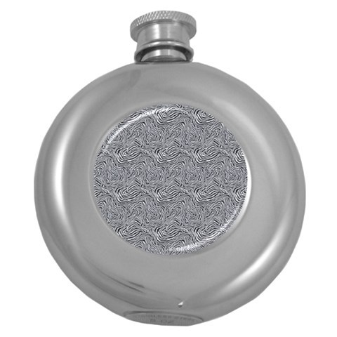 Dark Grey Snake Round Hip Flask (5 oz) from ArtsNow.com Front