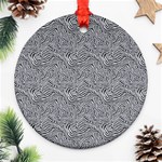 Dark Grey Snake Round Ornament (Two Sides)
