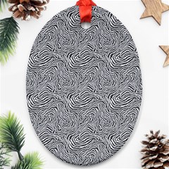 Dark Grey Snake Oval Ornament (Two Sides) from ArtsNow.com Back