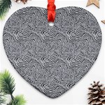 Dark Grey Snake Heart Ornament (Two Sides)