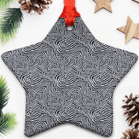 Dark Grey Snake Star Ornament (Two Sides) from ArtsNow.com Front
