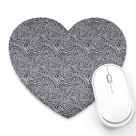 Dark Grey Snake Heart Mousepad from ArtsNow.com Front
