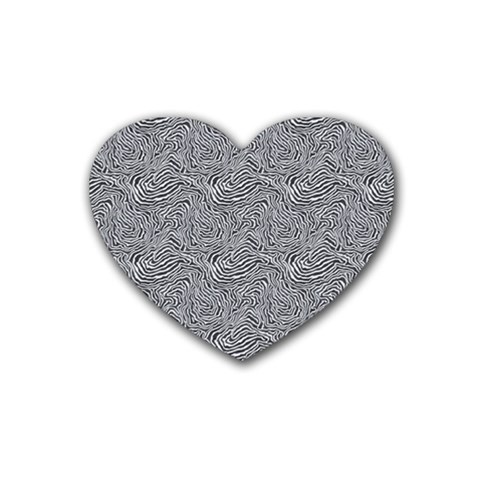 Dark Grey Snake Rubber Heart Coaster (4 pack) from ArtsNow.com Front