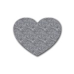 Dark Grey Snake Rubber Heart Coaster (4 pack)