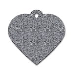 Dark Grey Snake Dog Tag Heart (One Side)