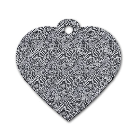 Dark Grey Snake Dog Tag Heart (Two Sides) from ArtsNow.com Front