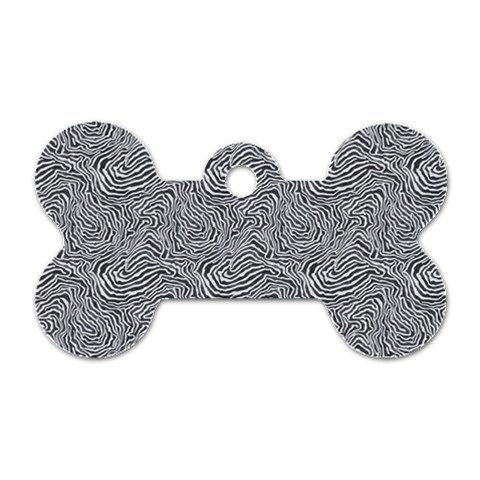 Dark Grey Snake Dog Tag Bone (One Side) from ArtsNow.com Front
