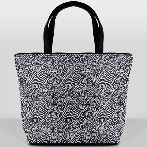 Dark Grey Snake Bucket Bag from ArtsNow.com Back