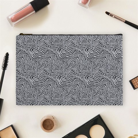 Dark Grey Snake Cosmetic Bag (Large) from ArtsNow.com Front