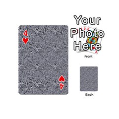 Dark Grey Snake Playing Cards 54 Designs (Mini) from ArtsNow.com Front - Heart4