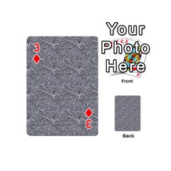 Dark Grey Snake Playing Cards 54 Designs (Mini) from ArtsNow.com Front - Diamond3