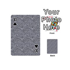Dark Grey Snake Playing Cards 54 Designs (Mini) from ArtsNow.com Front - Spade10