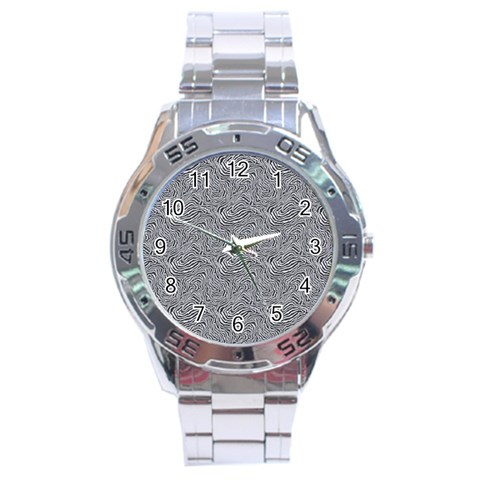 Dark Grey Snake Stainless Steel Analogue Watch from ArtsNow.com Front