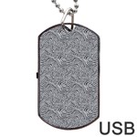 Dark Grey Snake Dog Tag USB Flash (One Side)