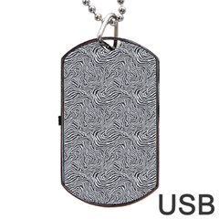 Dark Grey Snake Dog Tag USB Flash (Two Sides) from ArtsNow.com Back