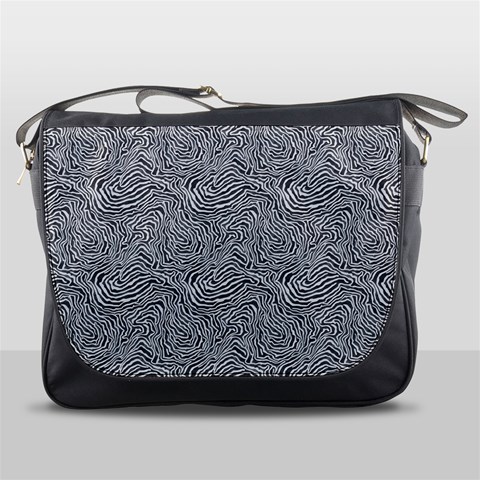 Dark Grey Snake Messenger Bag from ArtsNow.com Front