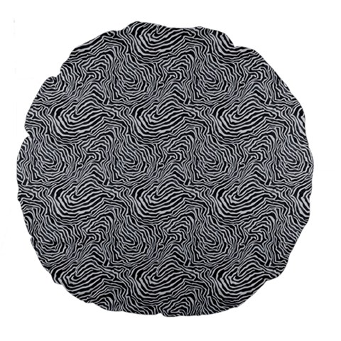 Dark Grey Snake Large 18  Premium Round Cushions from ArtsNow.com Front