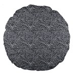 Dark Grey Snake Large 18  Premium Round Cushions