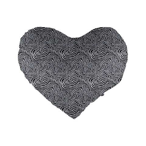 Dark Grey Snake Standard 16  Premium Heart Shape Cushions from ArtsNow.com Front