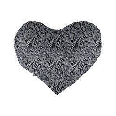 Dark Grey Snake Standard 16  Premium Heart Shape Cushions from ArtsNow.com Back