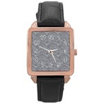 Dark Grey Snake Rose Gold Leather Watch 