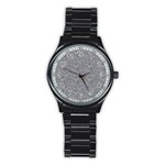 Dark Grey Snake Stainless Steel Round Watch